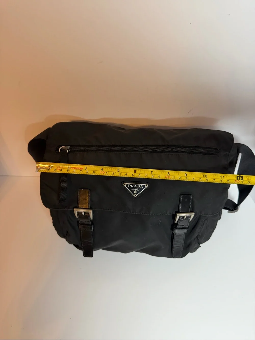 Prada Tessuto Black Nylon Messenger Bag
